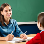 Empathetic Counselor**

A friendly, professional-looking female youth counselor, fully clothed in modest attire, actively listening to a teenage girl in a brightly lit, comfortable office. The girl is expressive but not distressed. Background includes books and calming artwork. Perfect anatomy, correct proportions, well-formed hands. Safe for work, appropriate content, professional, family-friendly. High quality photography, natural pose.

**