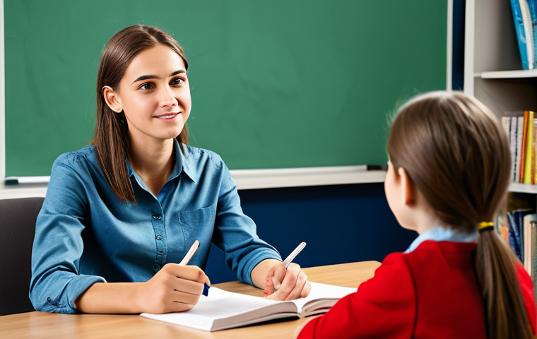 Empathetic Counselor**

A friendly, professional-looking female youth counselor, fully clothed in modest attire, actively listening to a teenage girl in a brightly lit, comfortable office. The girl is expressive but not distressed. Background includes books and calming artwork. Perfect anatomy, correct proportions, well-formed hands. Safe for work, appropriate content, professional, family-friendly. High quality photography, natural pose.

**