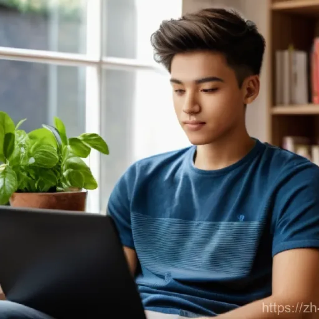 청소년상담사 자격증을 위한 온라인 강의 - **Prompt 1: Online Youth Counseling Session**
    A realistic, high-definition image of a male teena...