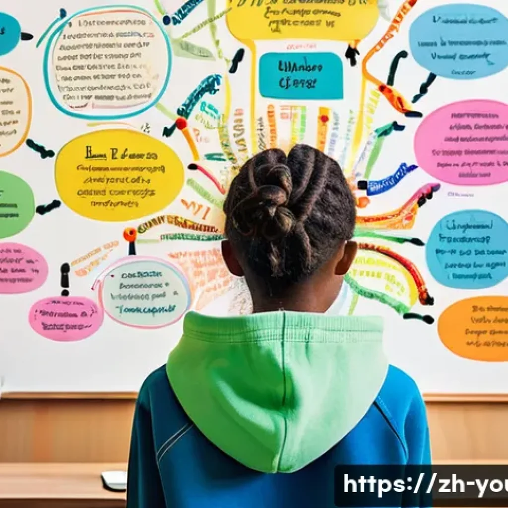 청소년상담사 시험 합격을 위한 공부법 - **Prompt 1: The Knowledge Architect's Mind Map**
    An energetic 17-year-old female student, with b...