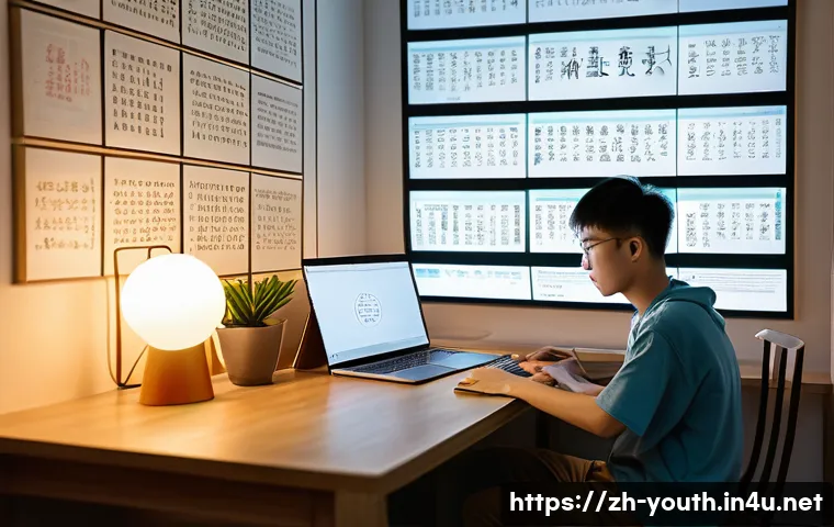 청소년상담사 자격증 보유자 추천 사이트 - A modern digital learning environment showing a young Chinese adult studying on a laptop surrounded ...