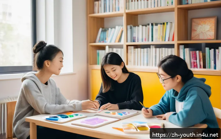 청소년상담사로서 자격증 취득의 가치 - A compassionate teenage psychological counselor sitting in a modern, cozy therapy room with soft nat...