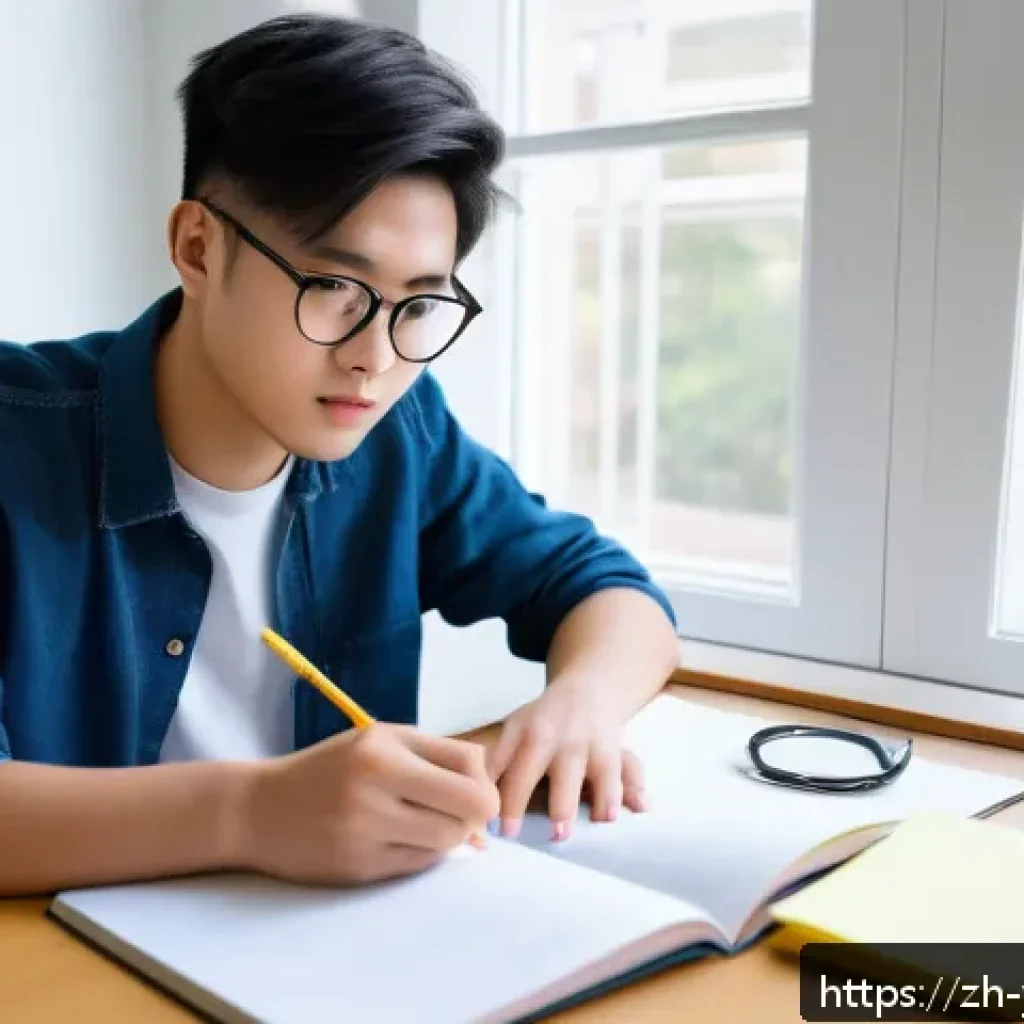 청소년상담사 필기시험 준비 체크리스트 - A modern study room scene featuring a young adult with East Asian features, wearing casual clothes a...