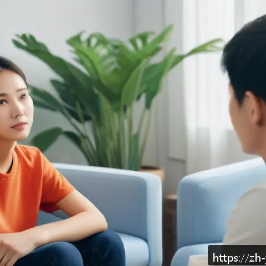 청소년상담사로 일하기 위한 필수 자질 - A compassionate Asian female counselor attentively listening to a rebellious teenage boy in a cozy, ...